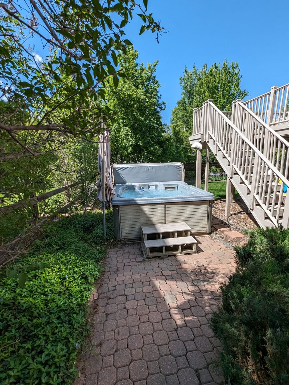 The hot tub is a wonderful place to relax and unwind