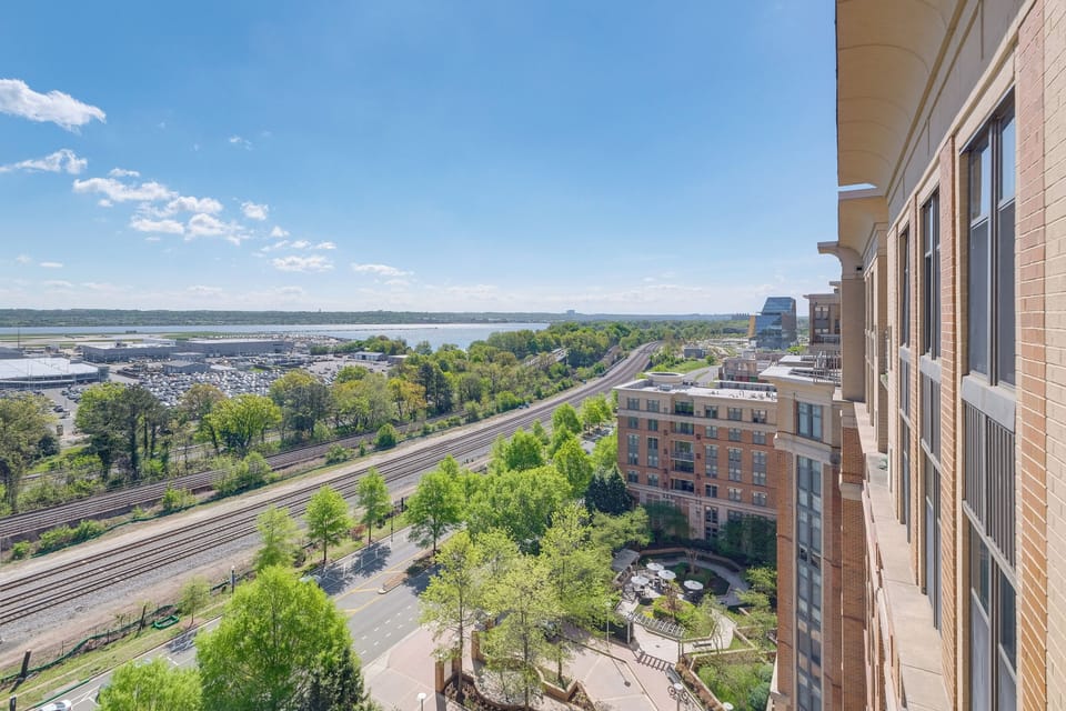 Balcony | Airport & River Views