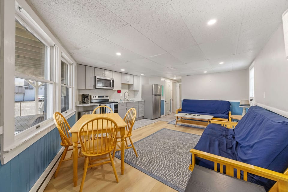 The large open space provides plenty of seating to enjoy each other's company or watch a show.