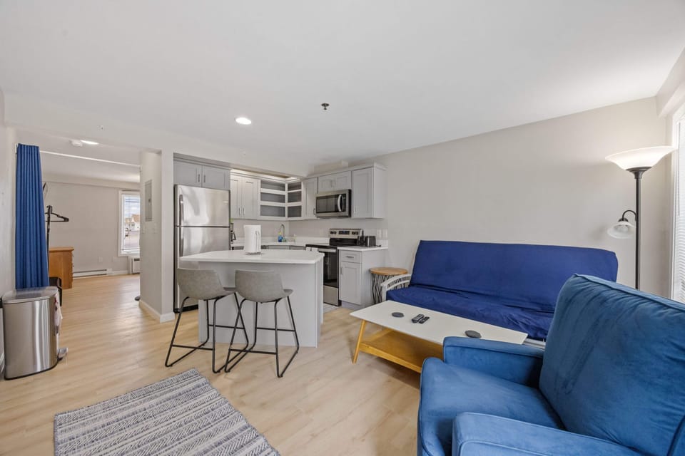 The large open space provides plenty of seating to enjoy each other's company or watch a show.