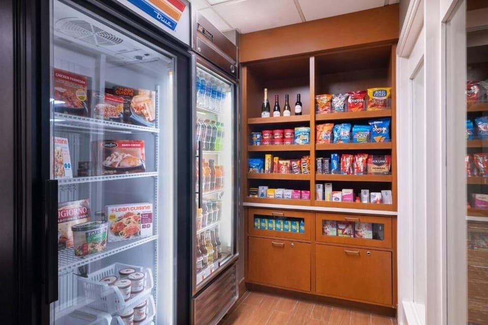 Grab snacks and drinks quickly from the convenient on-site market.