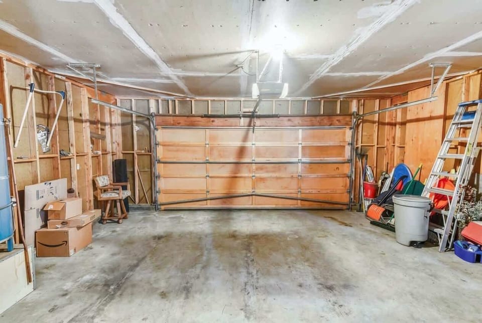 Inside garage