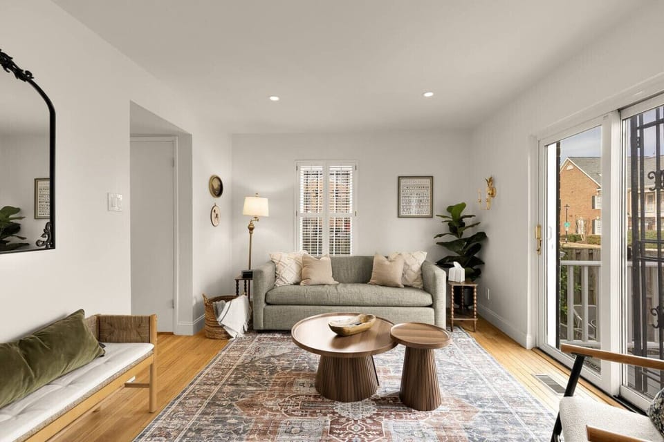 Living Room with Pull Out Queen Sofa Bed