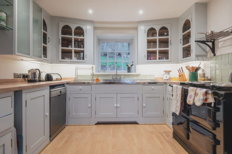Ground floor: The bespoke kitchen with Aga
