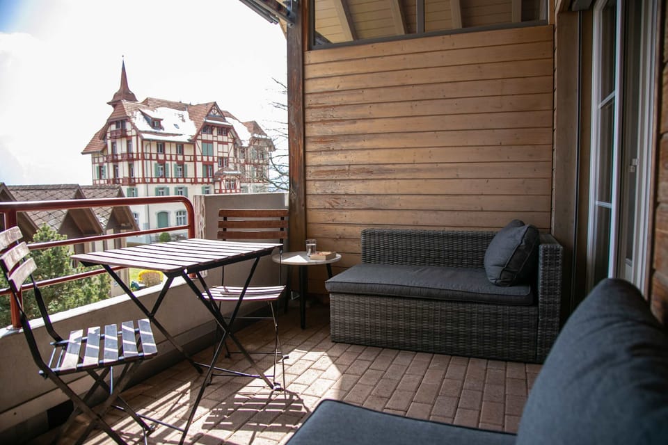 Sunny balcony perfect for relaxing outdoors