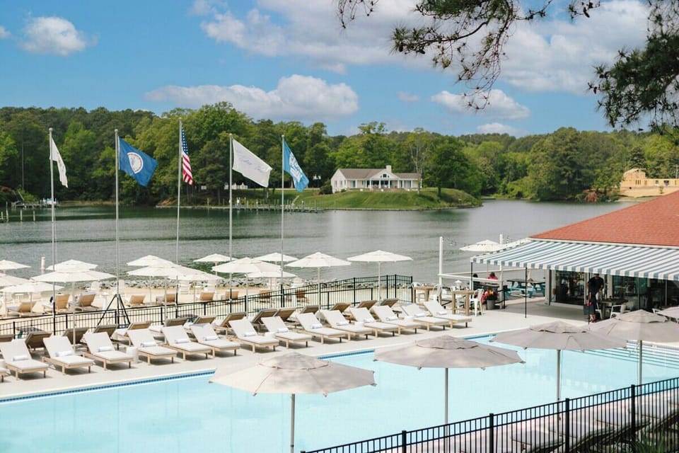Soak up sunshine beside the waterfront pool and lounge deck.
