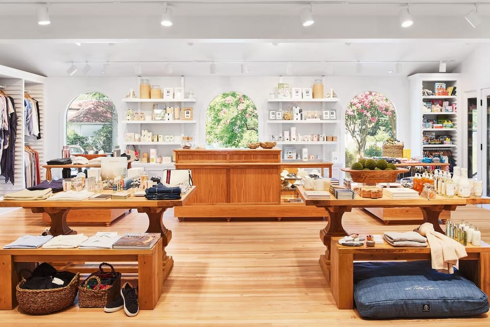 Browse curated essentials in a bright, boutique-style on-site shop.