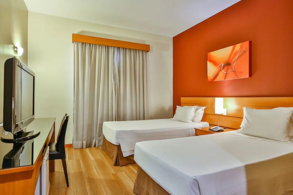 Settle into comfortable twin beds for a restful night.