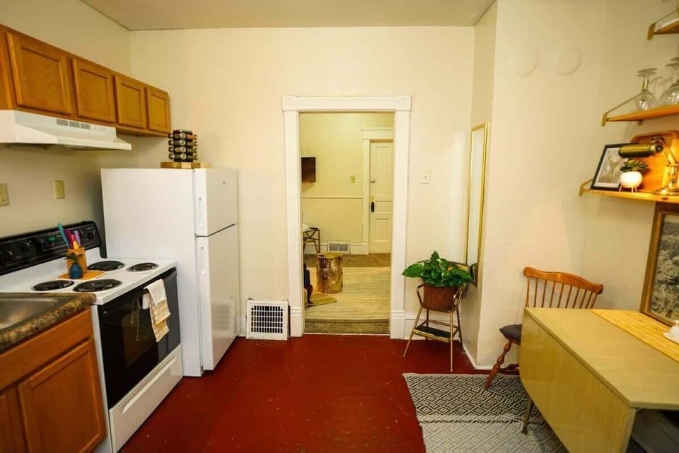Kitchen looking into the living room