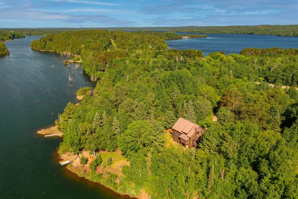 Arial View of Miners Lake & House