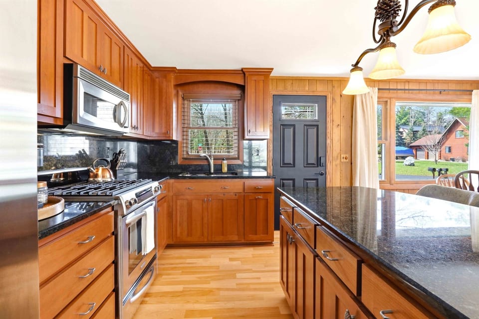 Clean, functional kitchen perfect for home-style cooking.