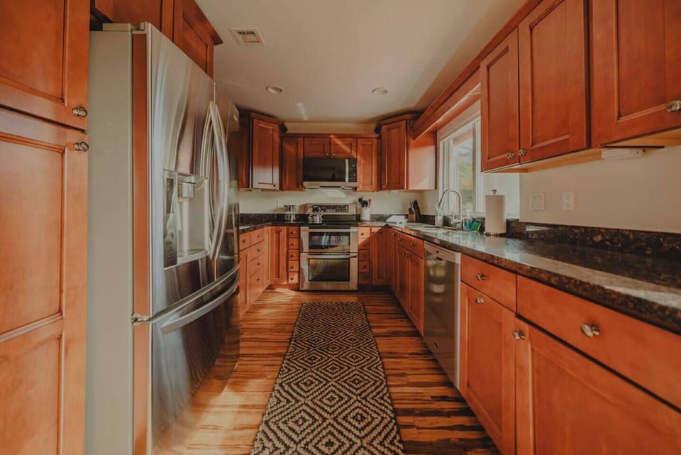 Spacious kitchen layout perfect for cooking, gathering, and entertaining
