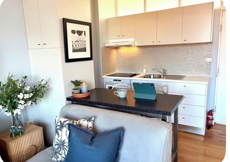 Full kitchen with everything you need for short or long stay