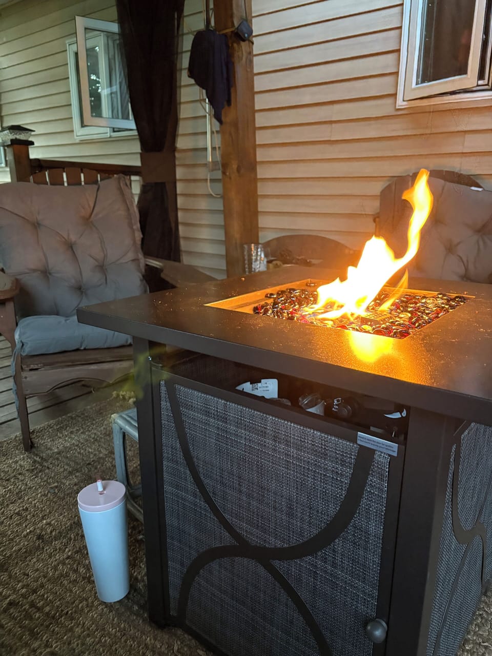 Patio fireplace