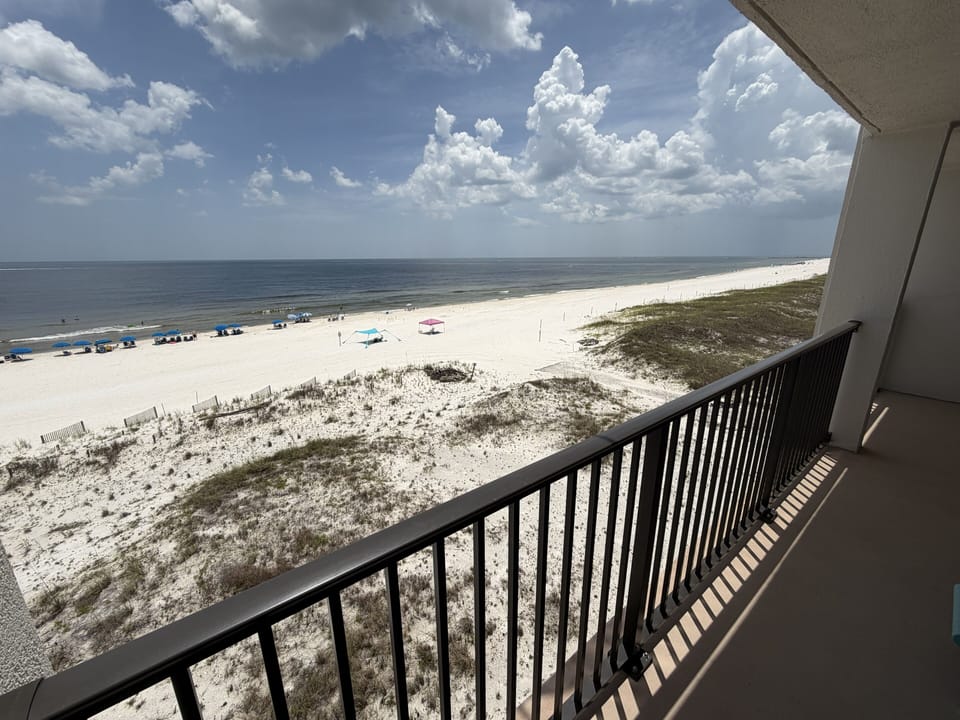 Actual balcony view looking West