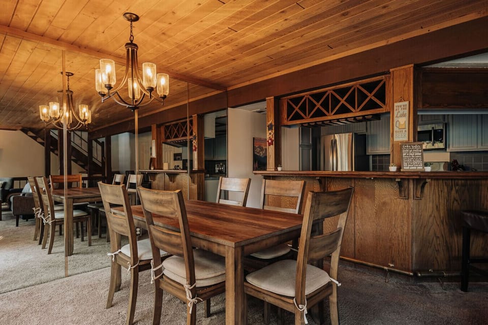 Room for all with the brushed wood 6 seater dining set