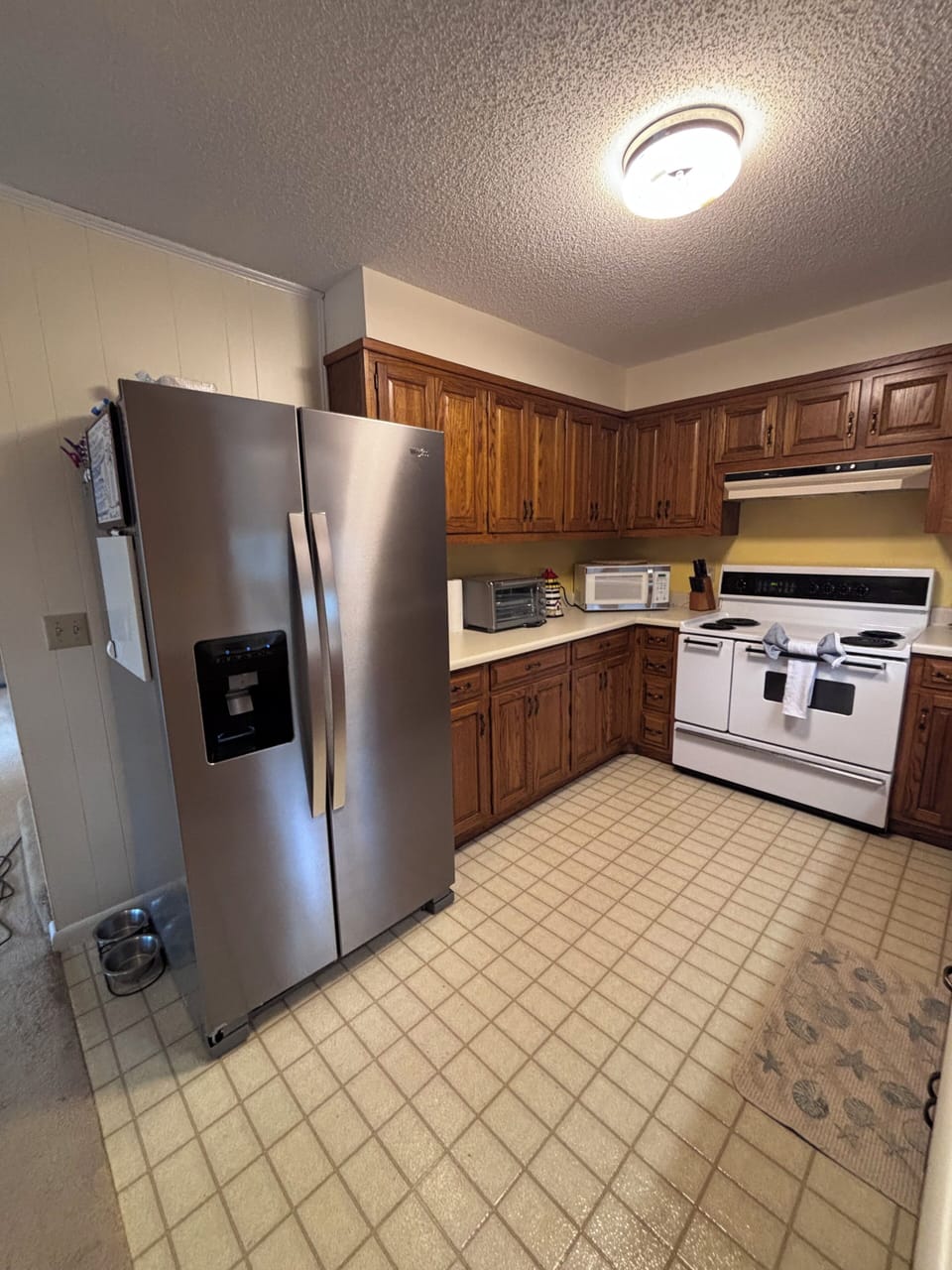 Well stocked kitchen.