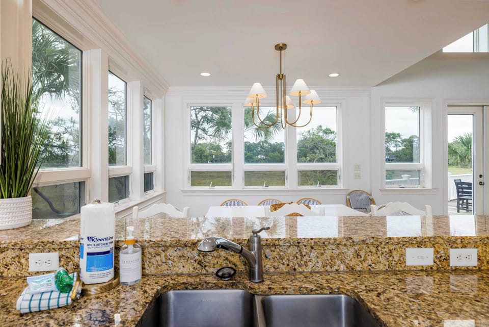 Dining Area with Island Bar and Kitchen