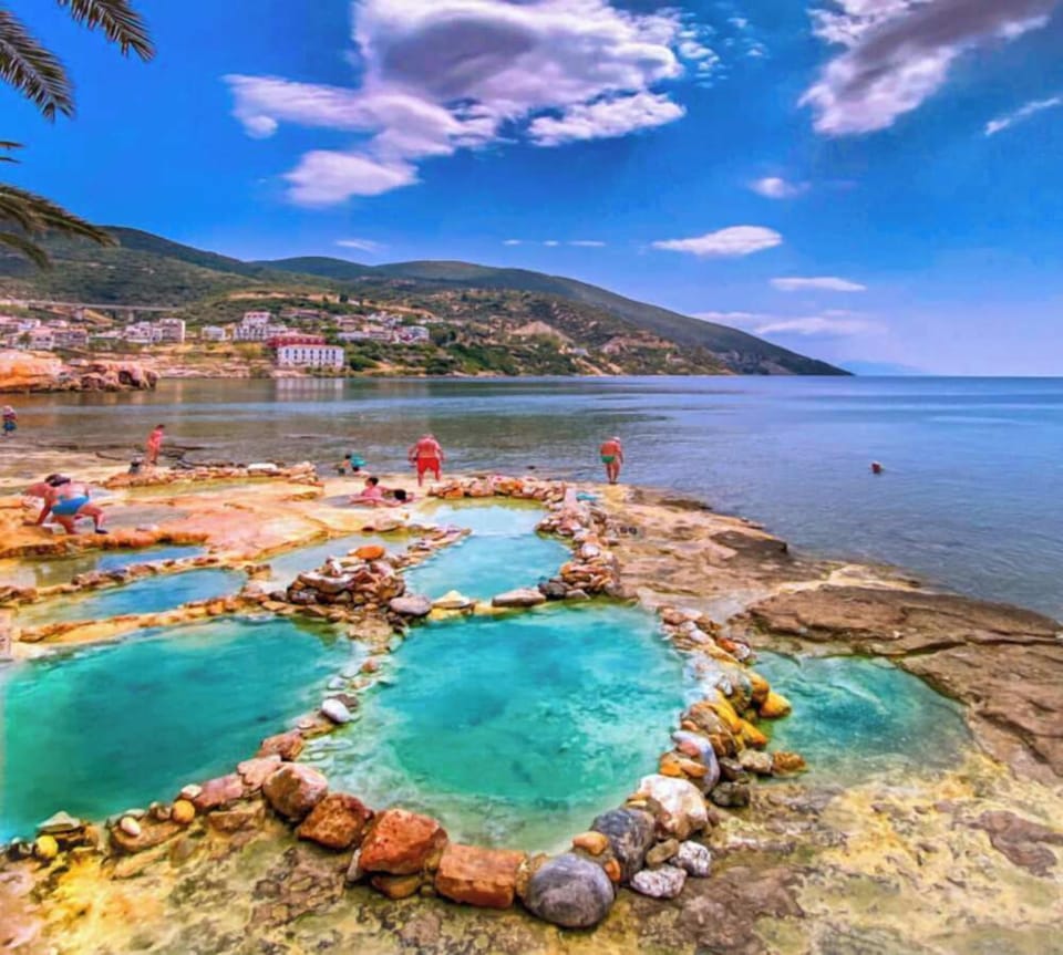 Loutra Edipsou thermal springs town (10km)