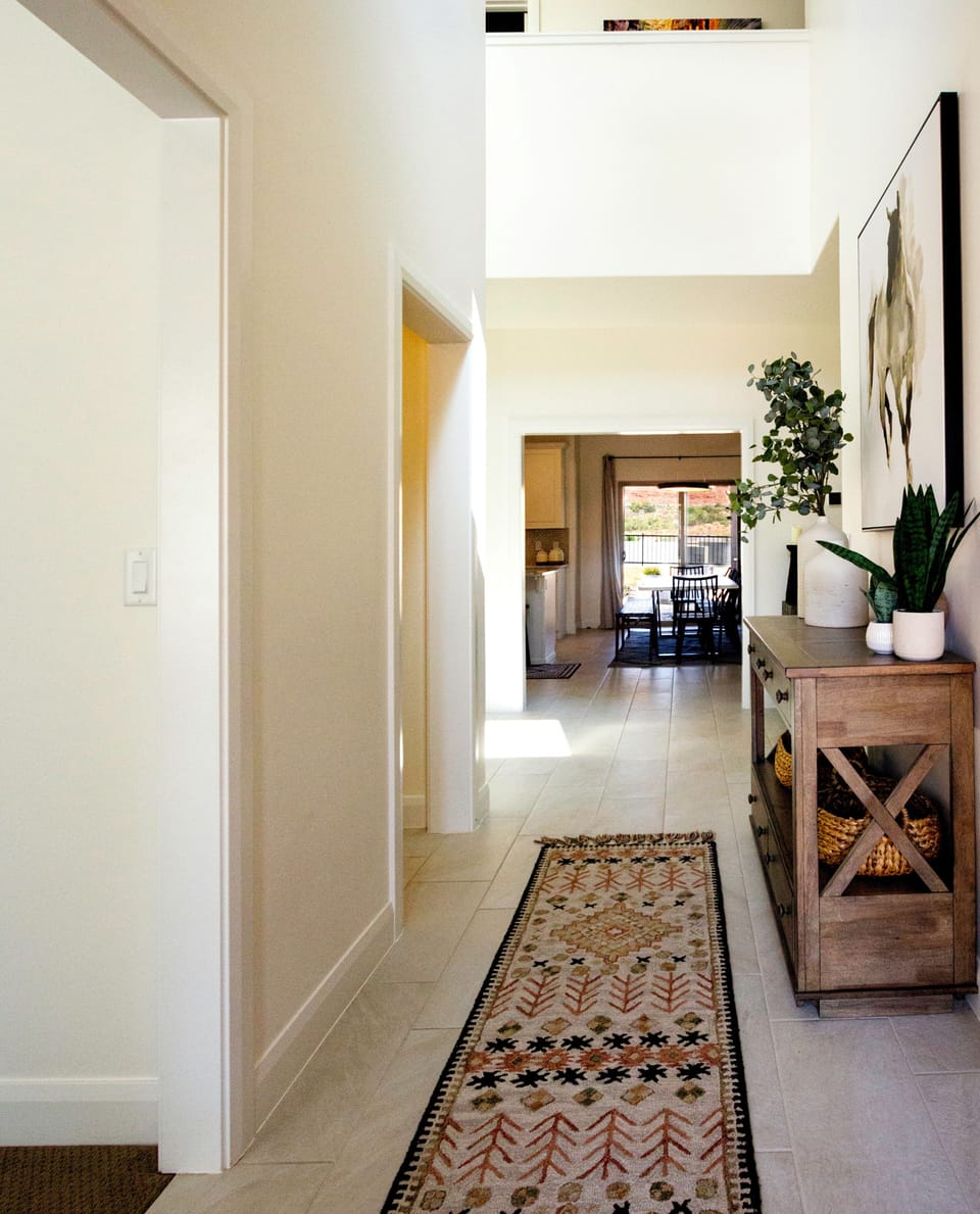 Entry with lofted ceiling