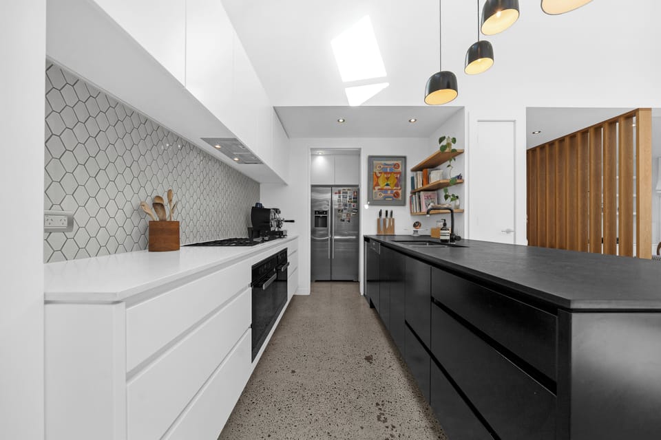 Modern kitchen with scullery