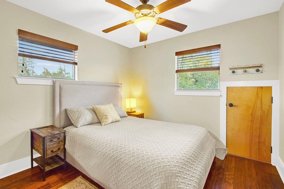 Bedroom three has a queen bed