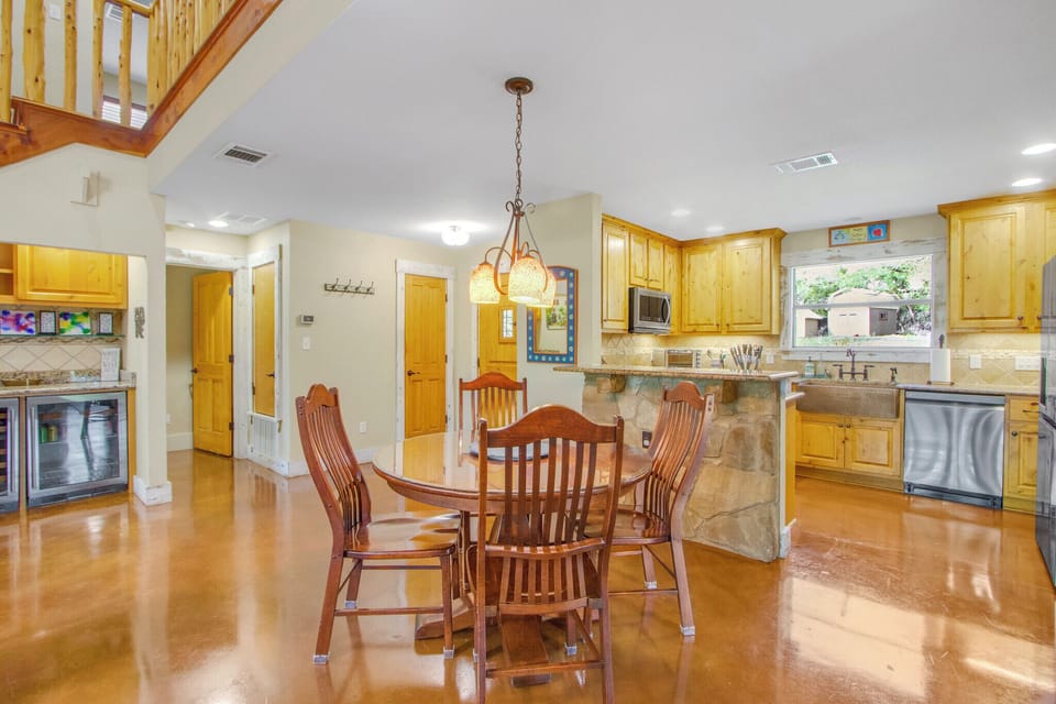 Looking out to the kitchen