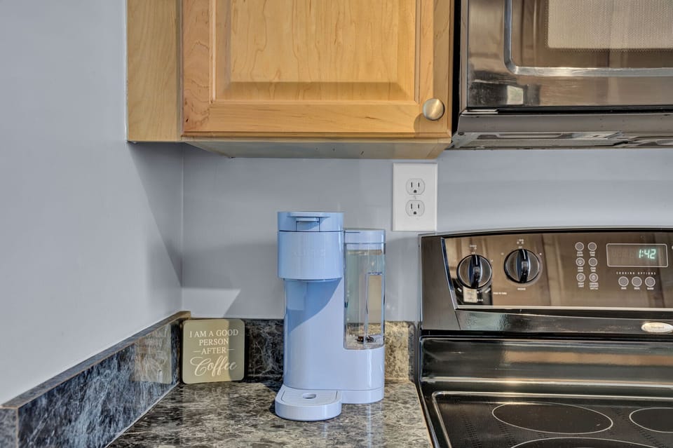 Okay. But first, COFFEE! Keurig coffee maker to jumpstart your morning.