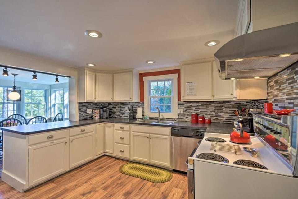Kitchen | White Cabinetry, Large Prep Counters & Window Over Sink