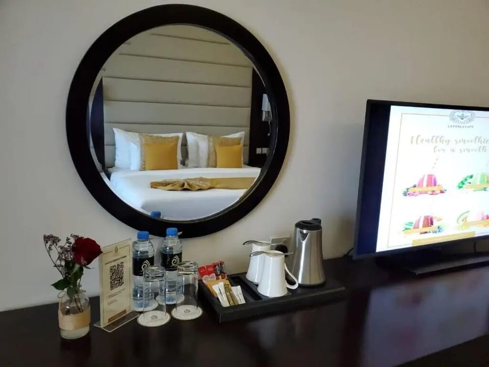 Refresh anytime with in-room tea and coffee essentials ready.