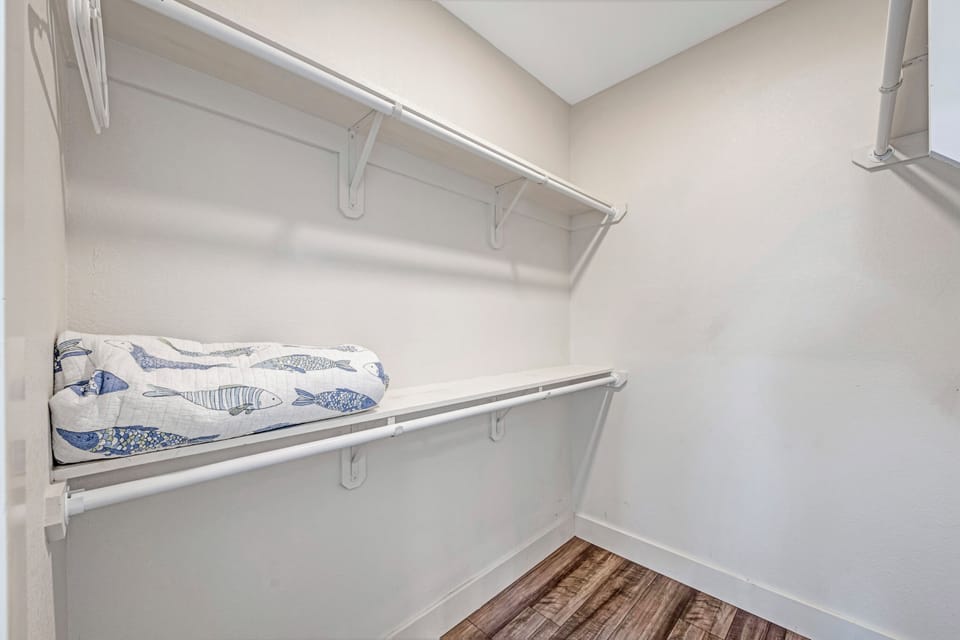 Spacious walk-in closet for extra storage
