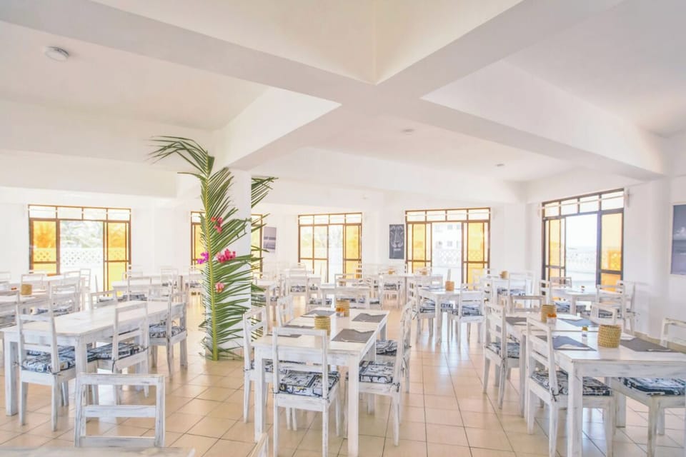 Gather for leisurely breakfasts in a bright, airy dining hall.