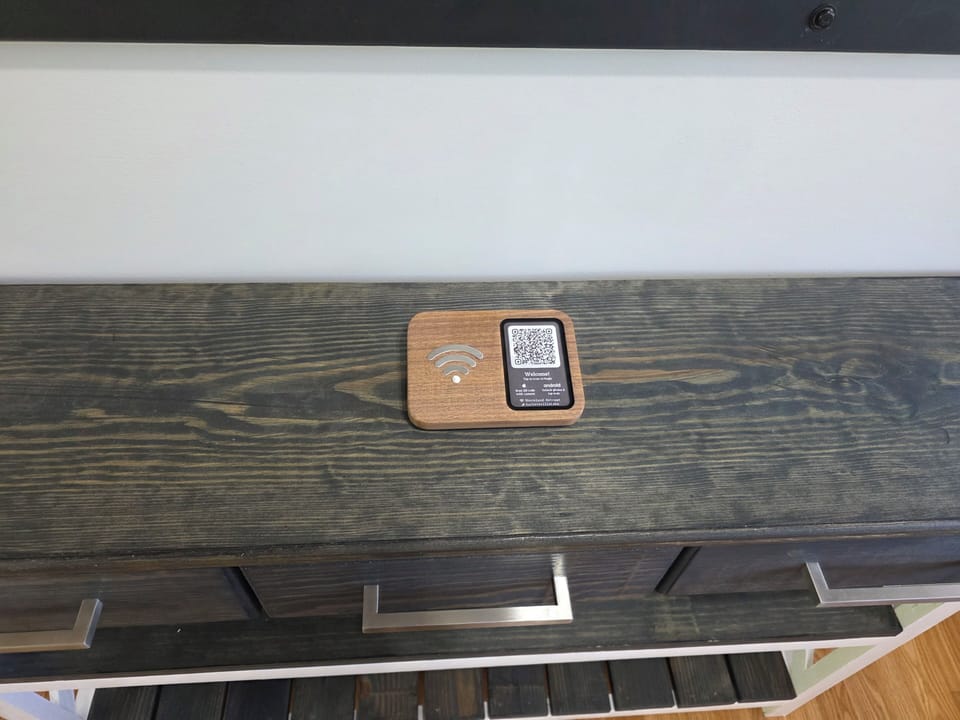 Wifi Portal. Tap or scan to access WiFi 