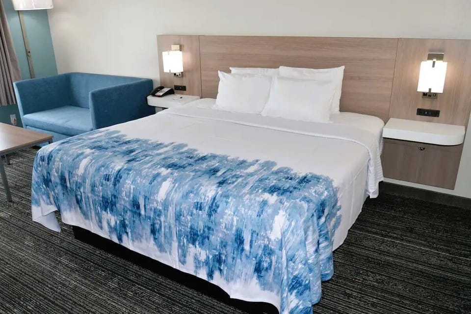 Sink into a plush bed for a restorative night’s sleep.