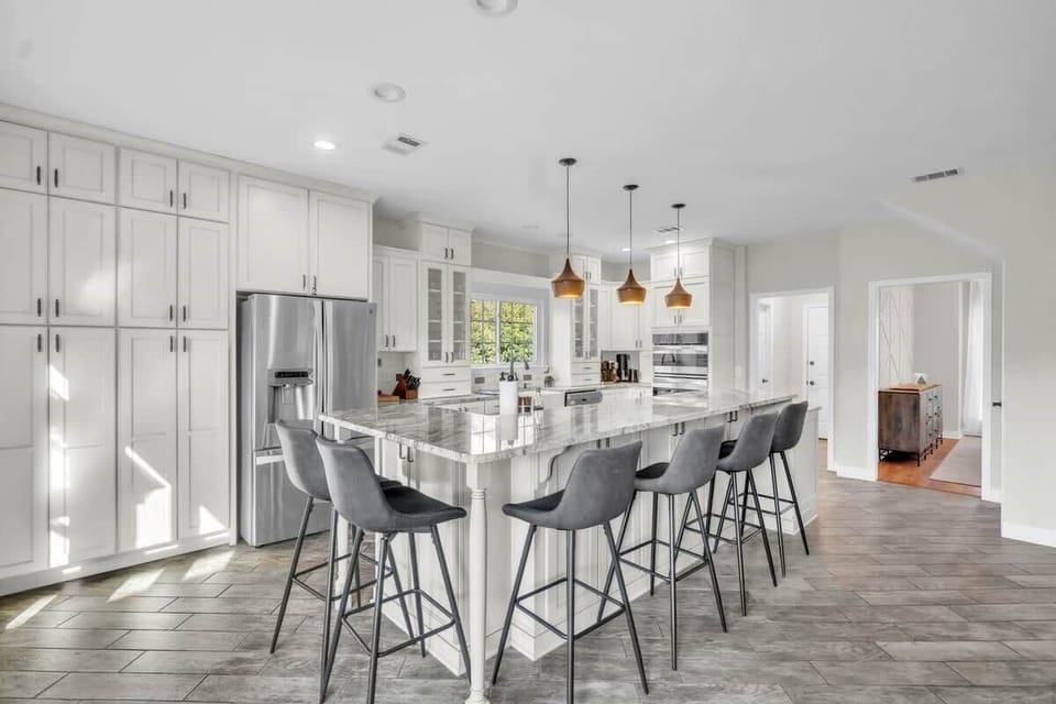 Large open plan kitchen