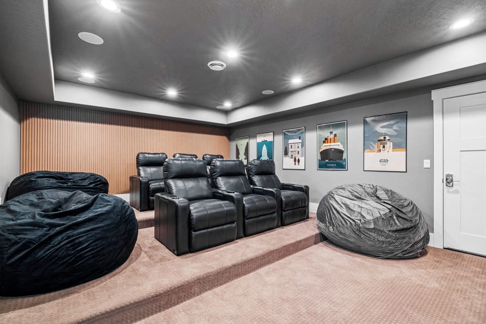Movie Theater with tiered stadium seating