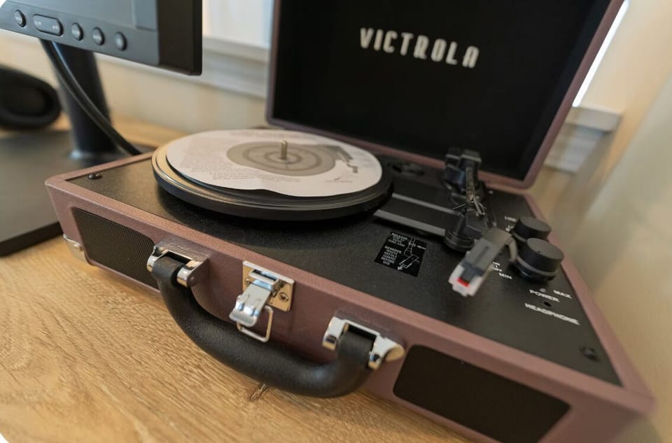 Bluetooth Enabled Turntable on Work Area Landing