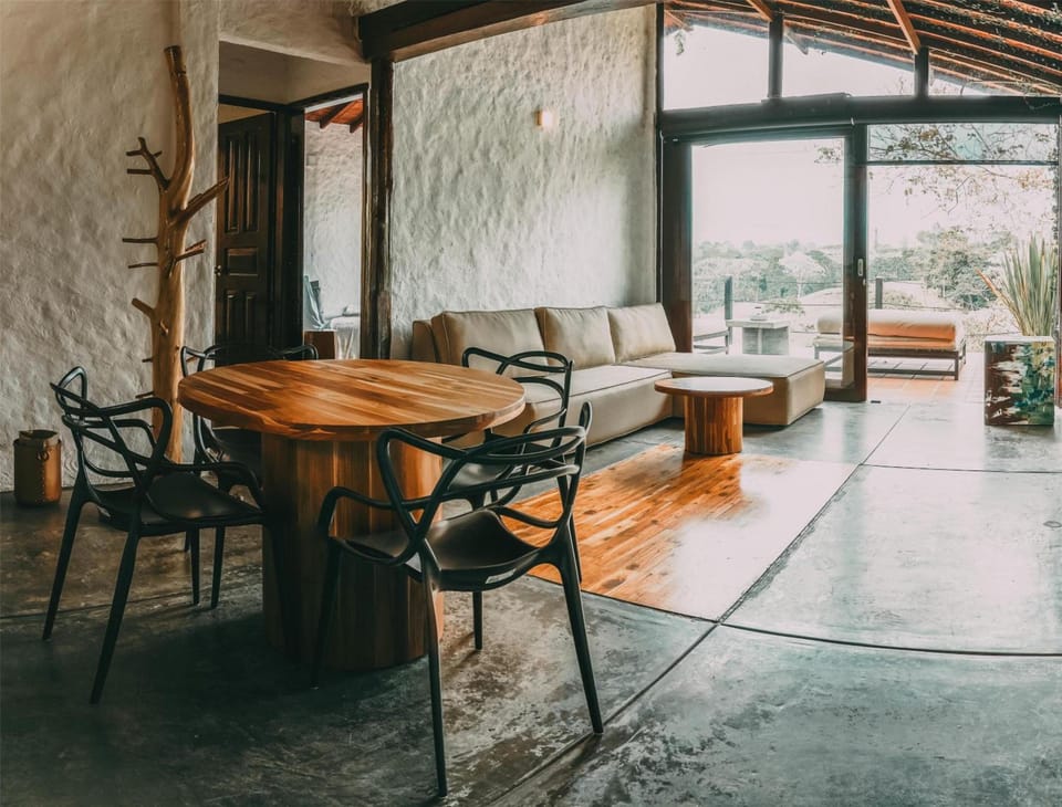 Unwind together in an airy lounge with terrace views.