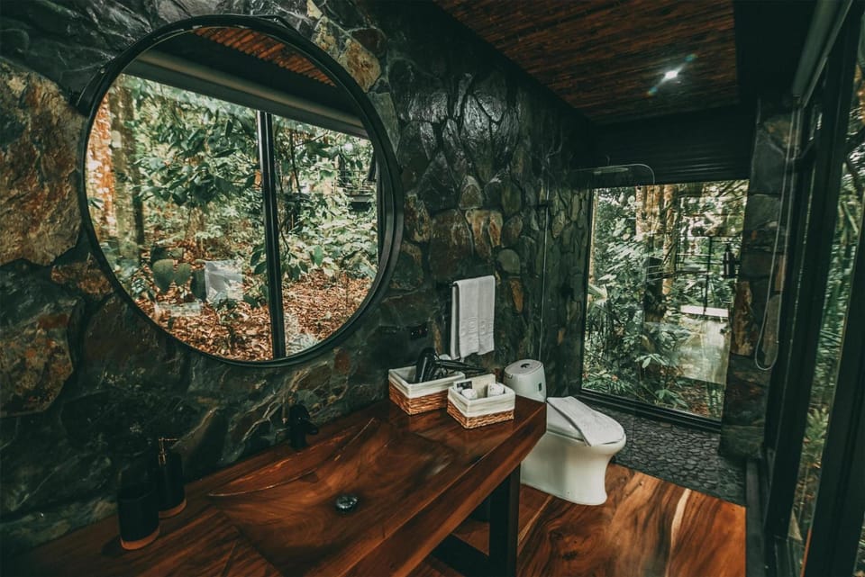 Breathe in jungle air from your secluded perch above.
