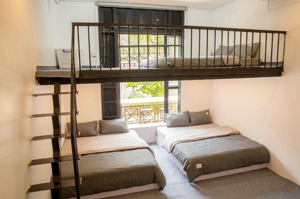 Large open layout with loft sleeping area for extra guests