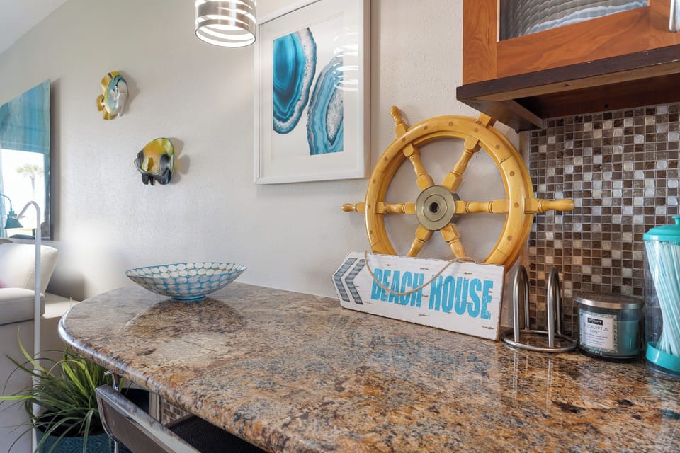 Beach coastal theme throughout the condo