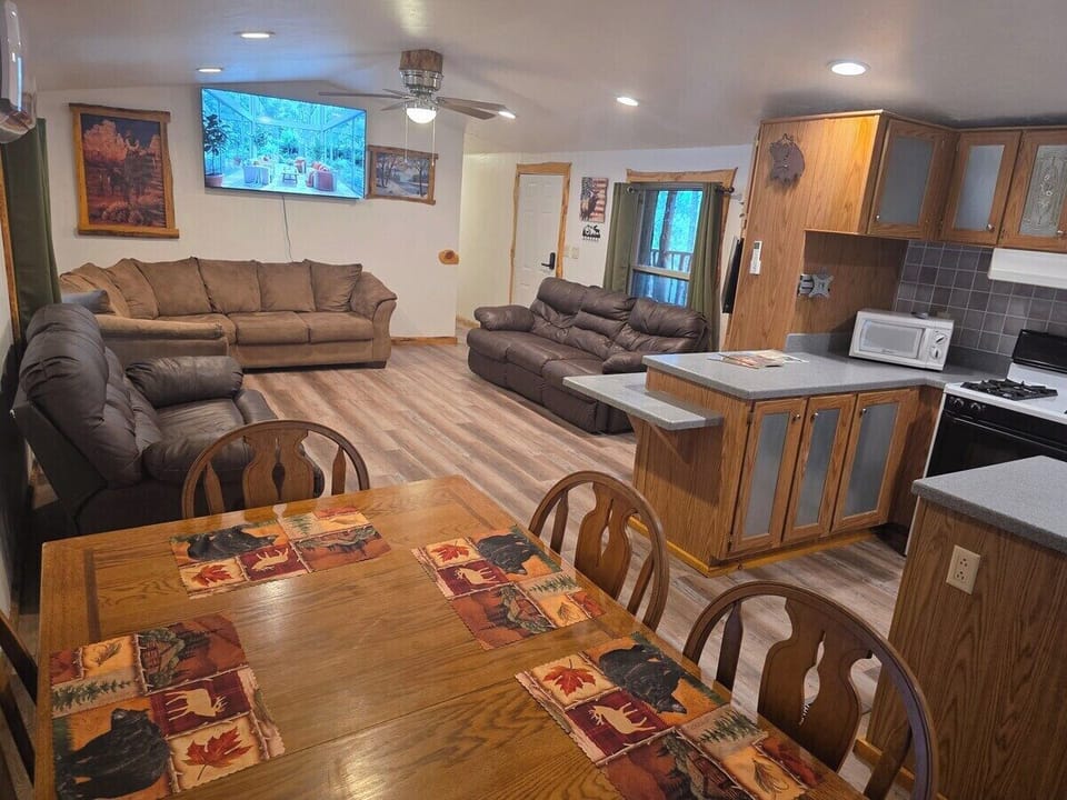 Dining area just off the kitchen.