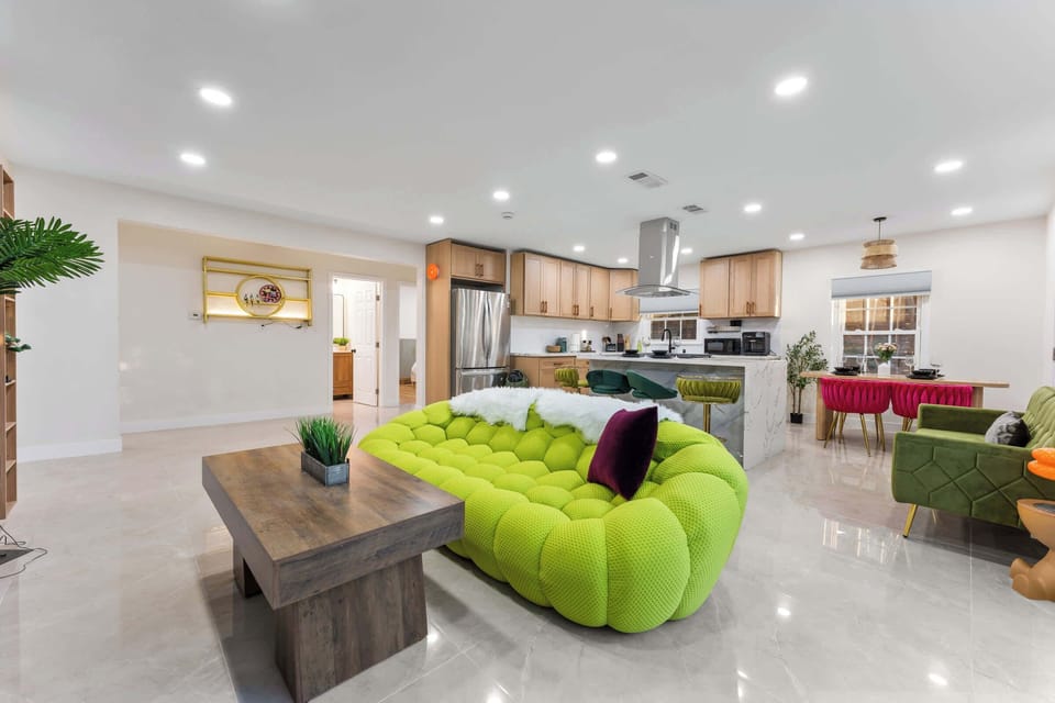 Spacious living room perfect for gathering.