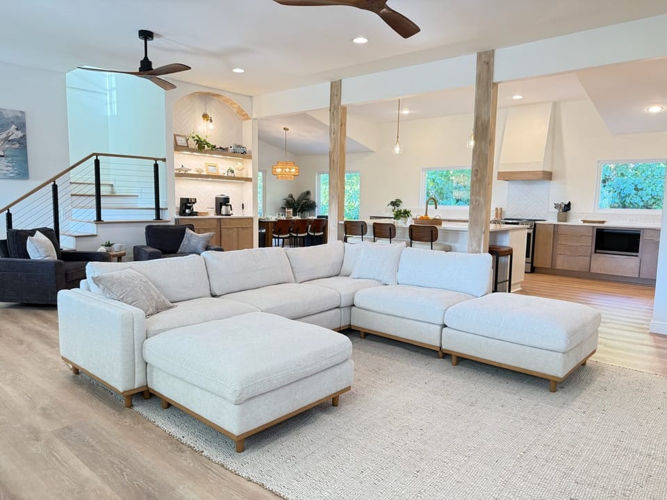 Open spaces beautifully and comfortably designed for gathering & making memories