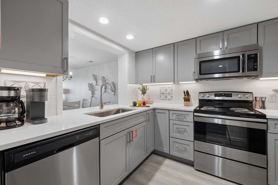 Everything necessary to cook and serve meals