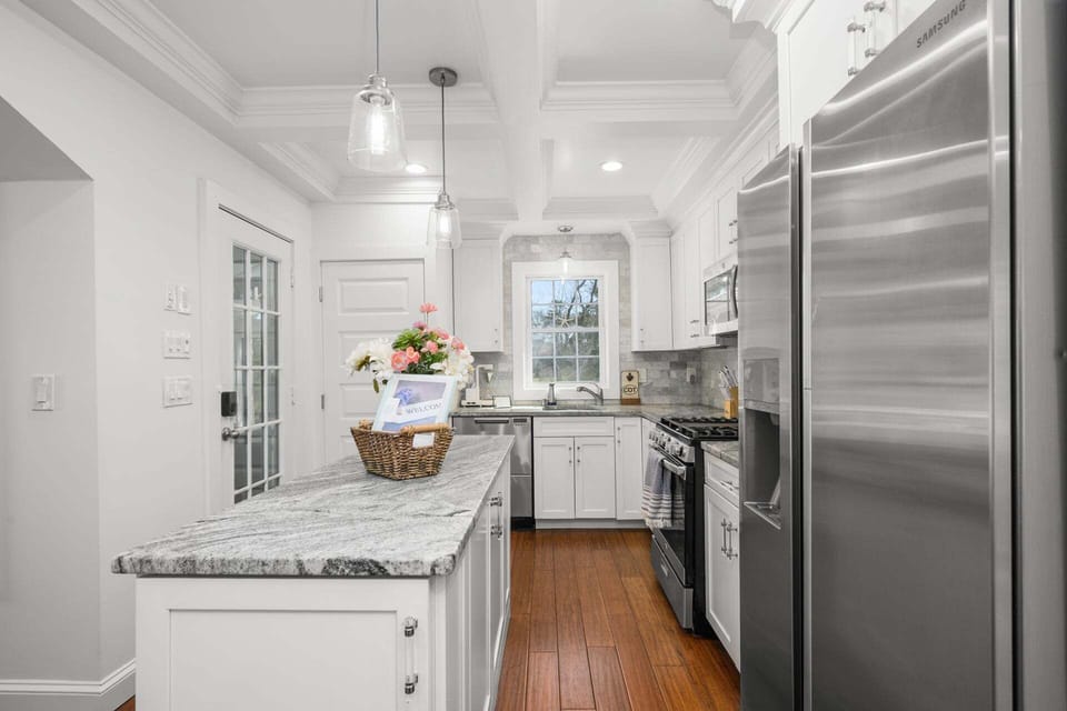 Kitchen with stainless appliances