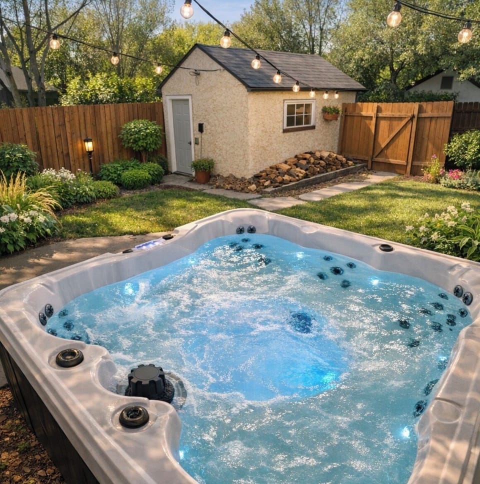Outdoor spa tub