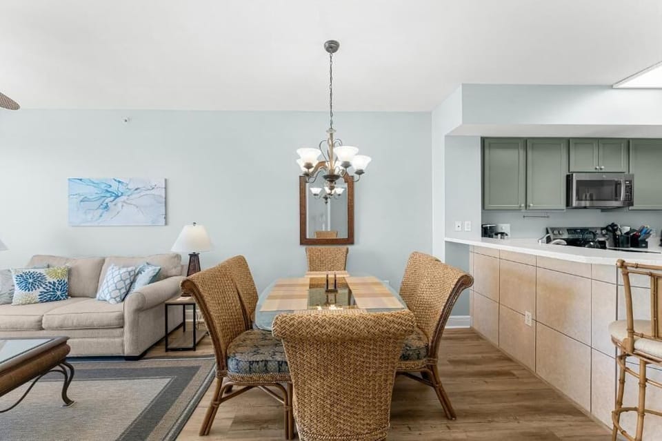 Dining table with seating for six