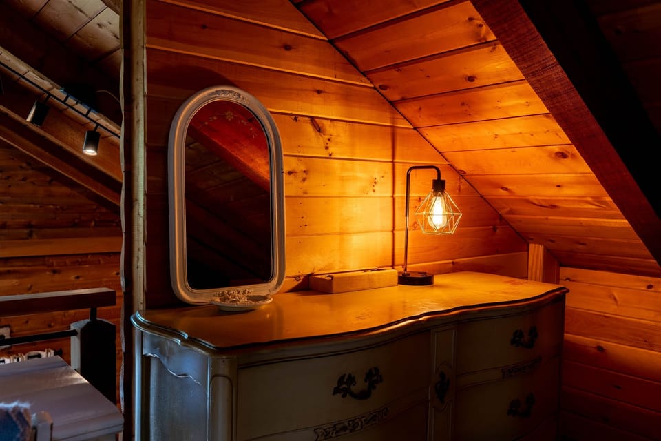 In the loft, you'll also find a dresser and a small vanity! 