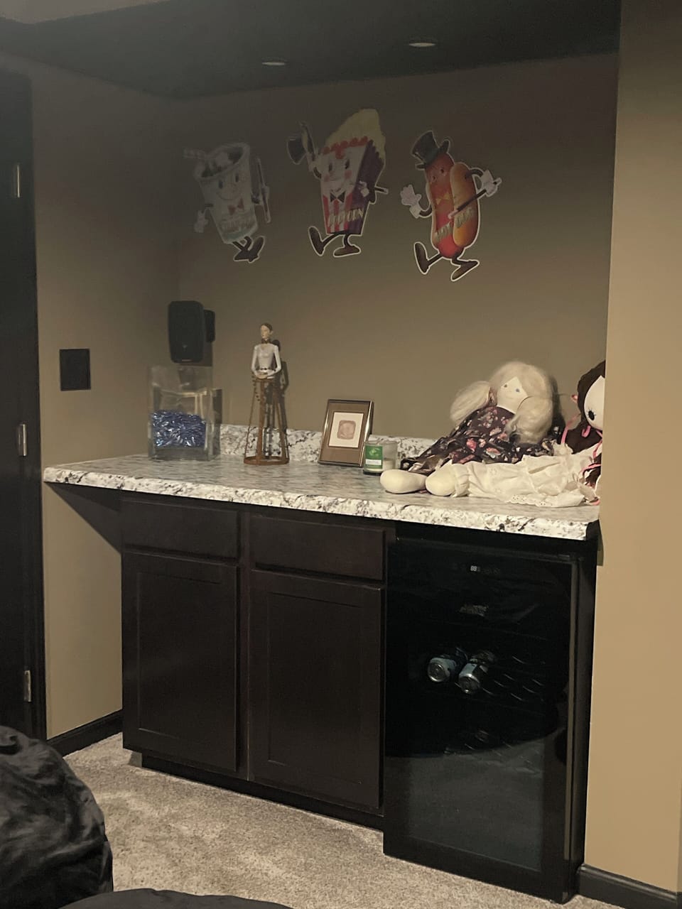 Bar in Tv theater room downstairs